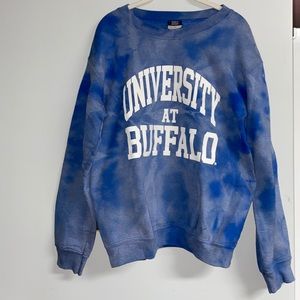 Bleach Tie Die University at Buffalo Crewneck